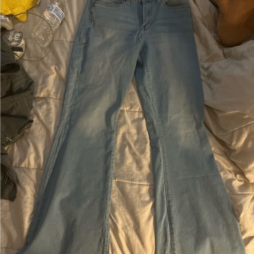 YMI Blue Flare Wide Leg Jeans